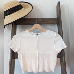 DIVIDED White Crop Top